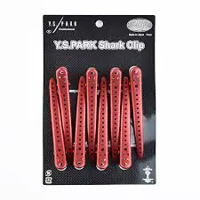 Y.S. Park YS-SCRM-8 Shark Metal Hair Clip Red (8 Pcs.)