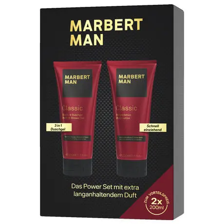 Marbert Man Classic Set (Bath and Shower Gel 200 ml + Body Lotion 200 ml )